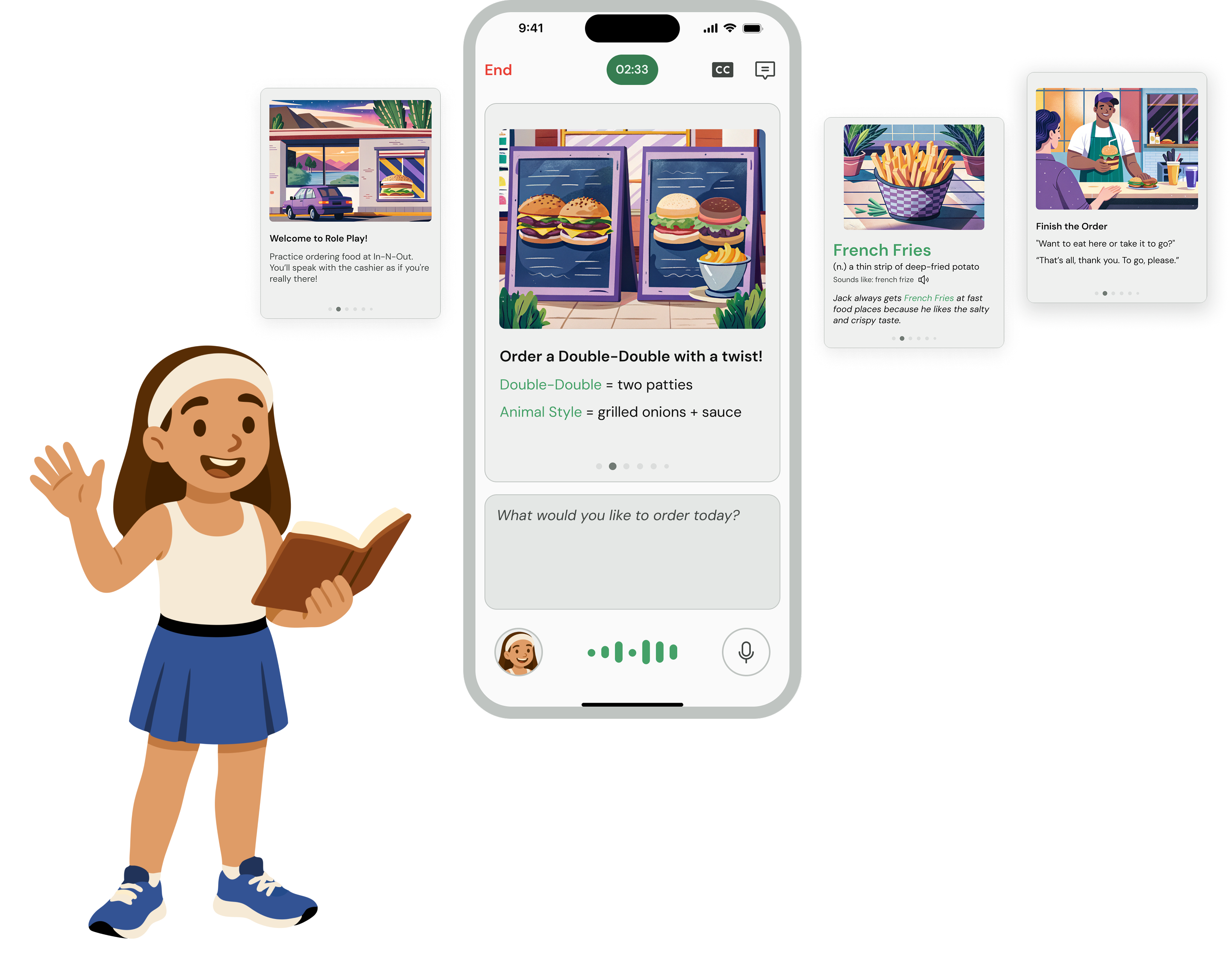 Tomo AI Tutor with learning cards